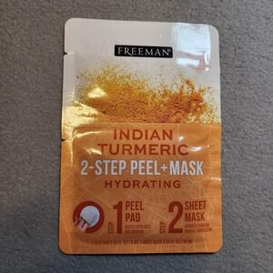 Freeman Indian Turmeric 2-Step Hydrating Peel + Sheet Face Mask Single Use